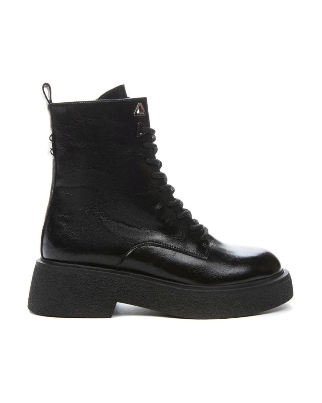 Keddo Black Lace-Up Boots