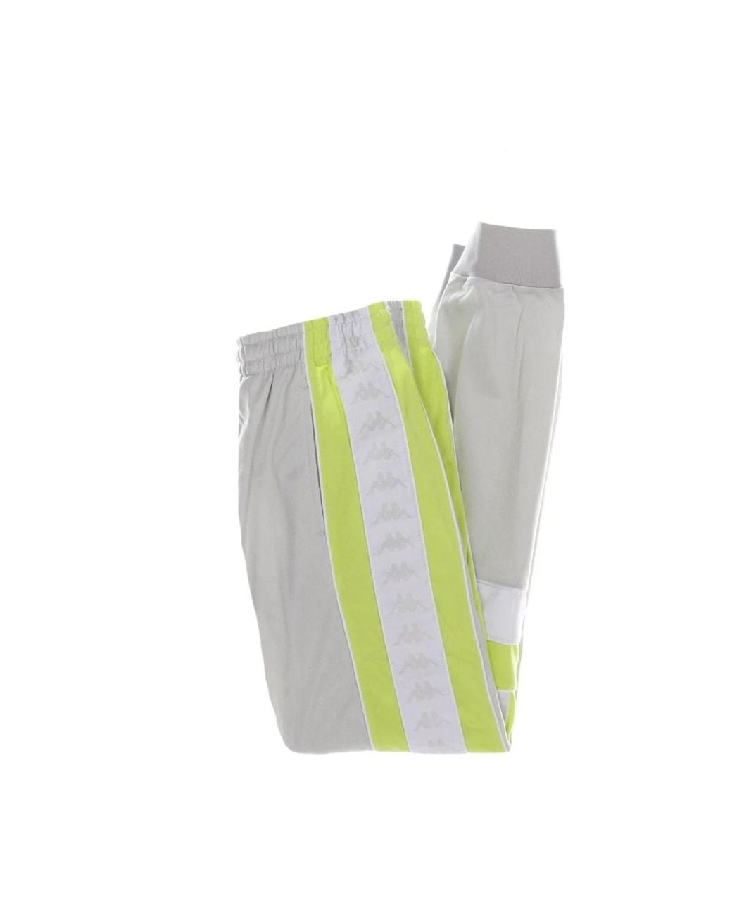 Kappa Broeken ,Grijs ,Polyester Slim Trainingsbroek Grijs Lt/Groen in het Gray voor heren