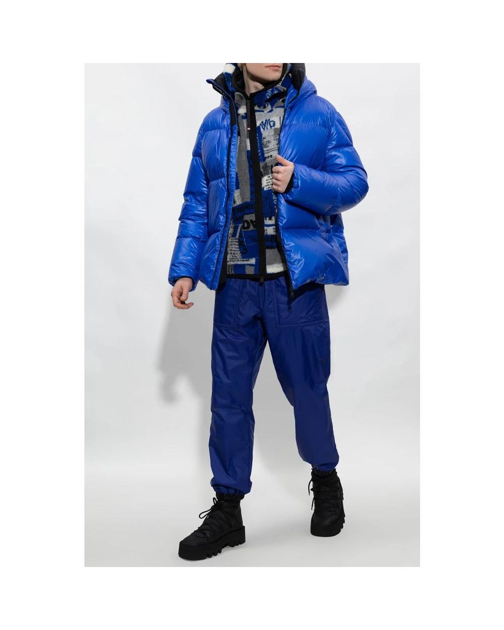 Moncler Blue Wide Trousers for men