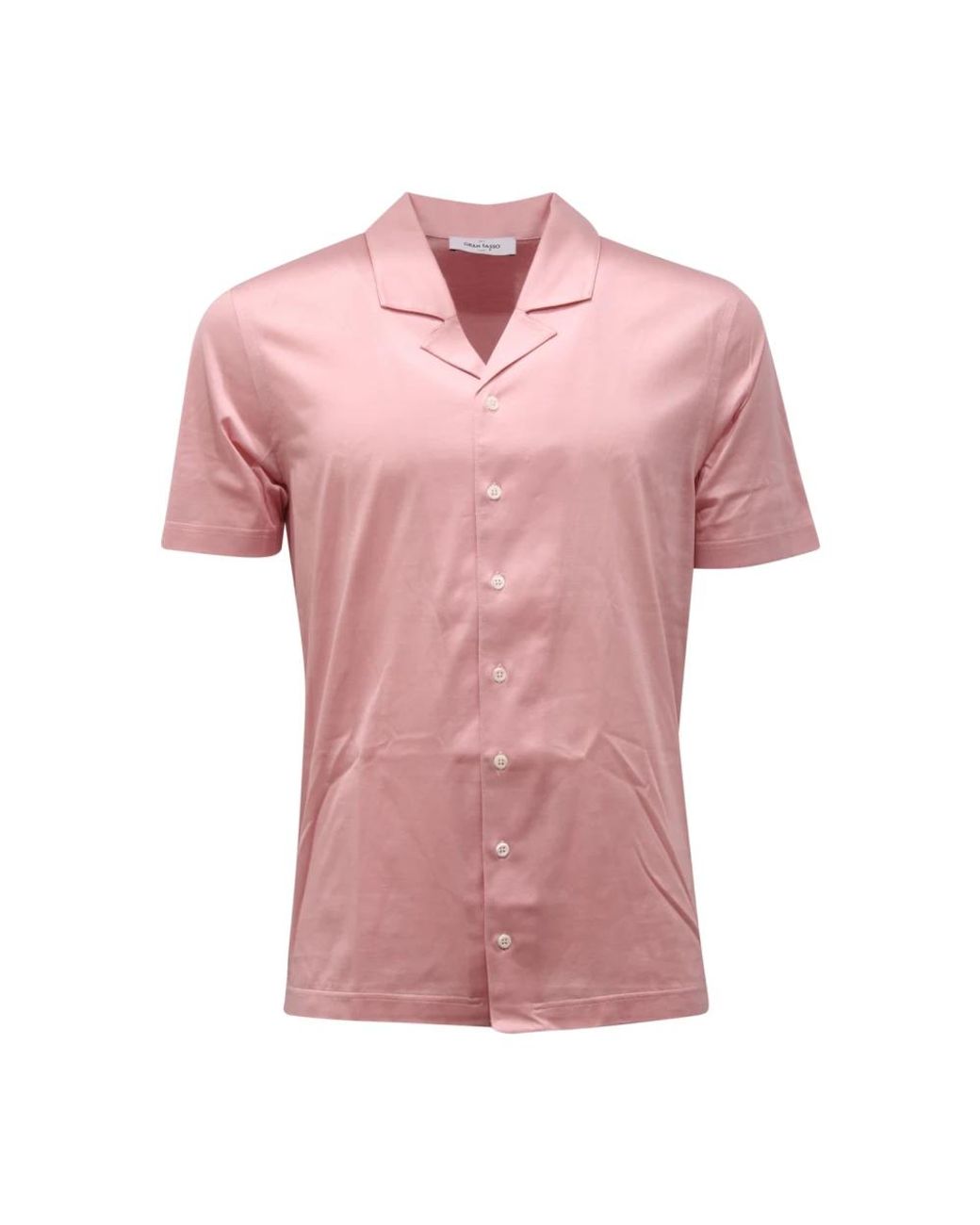 Gran Sasso Pink Short Sleeve Shirts for men