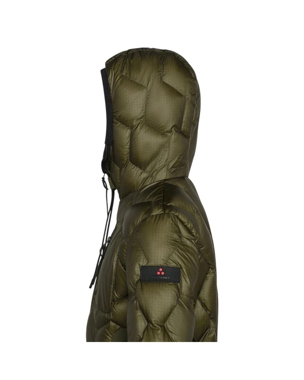 Peuterey Jassen ,Groen ,Nylon Groene Geometrisch Patroon Donsjas in het Green voor heren