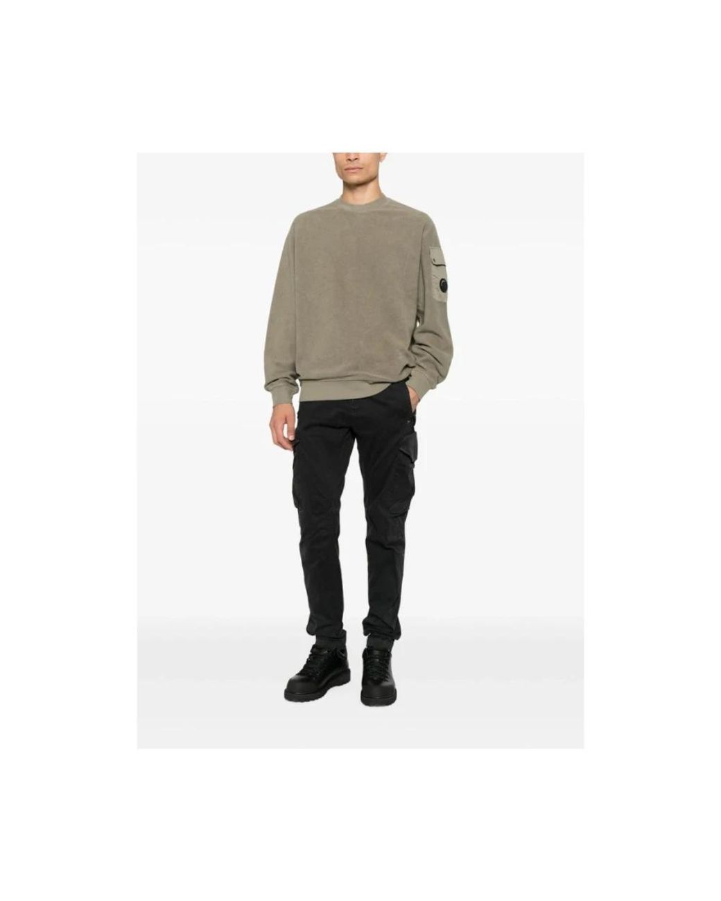 C P Company Black Slim-Fit Trousers for men
