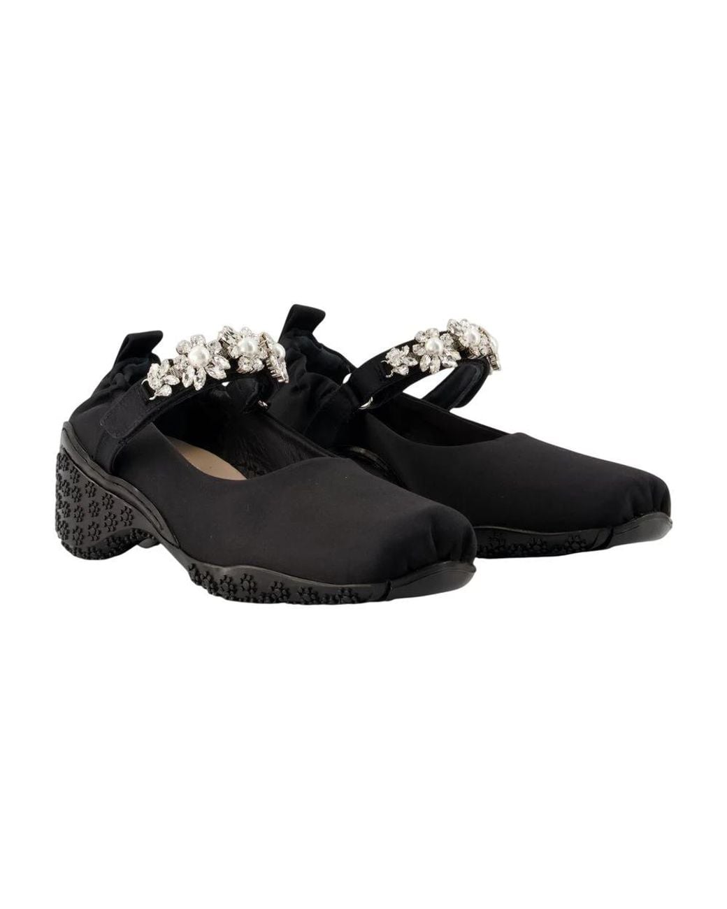 Simone Rocha Black Ballerina Shoes