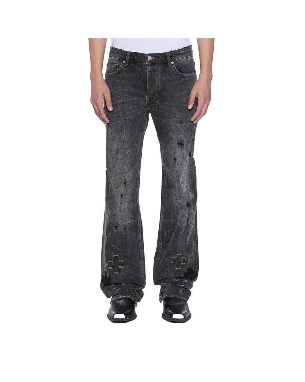 Ksubi Gray Flare Jeans for men