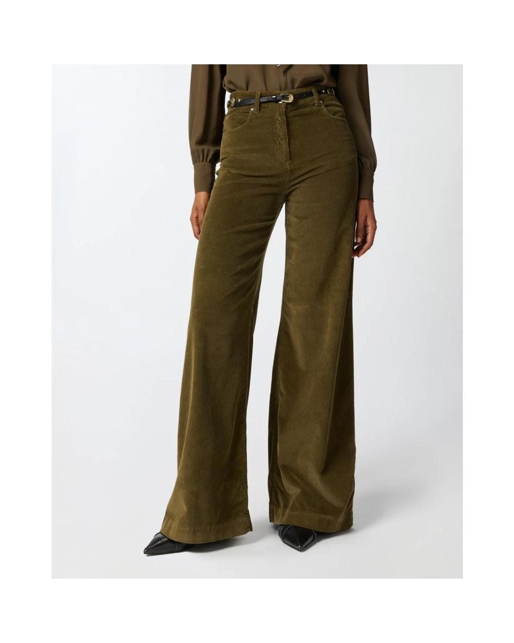 Pinko Green Wide Trousers