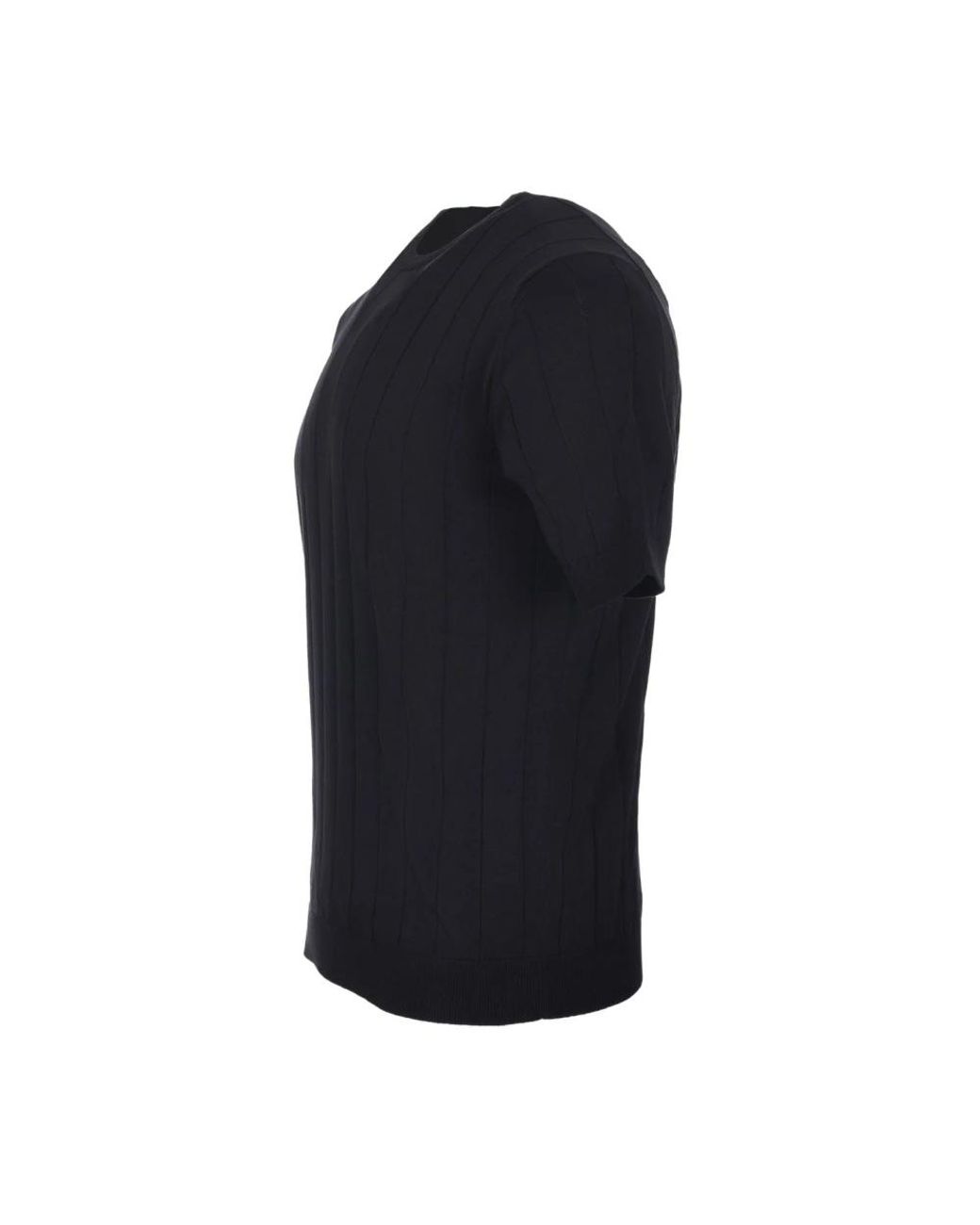 FILIPPO DE LAURENTIIS Black Round-Neck Knitwear for men