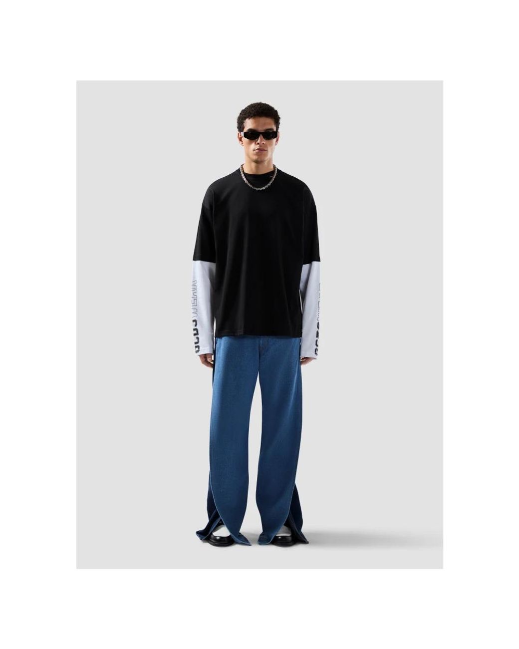 Gcds Black Long Sleeve T-Shirts for men