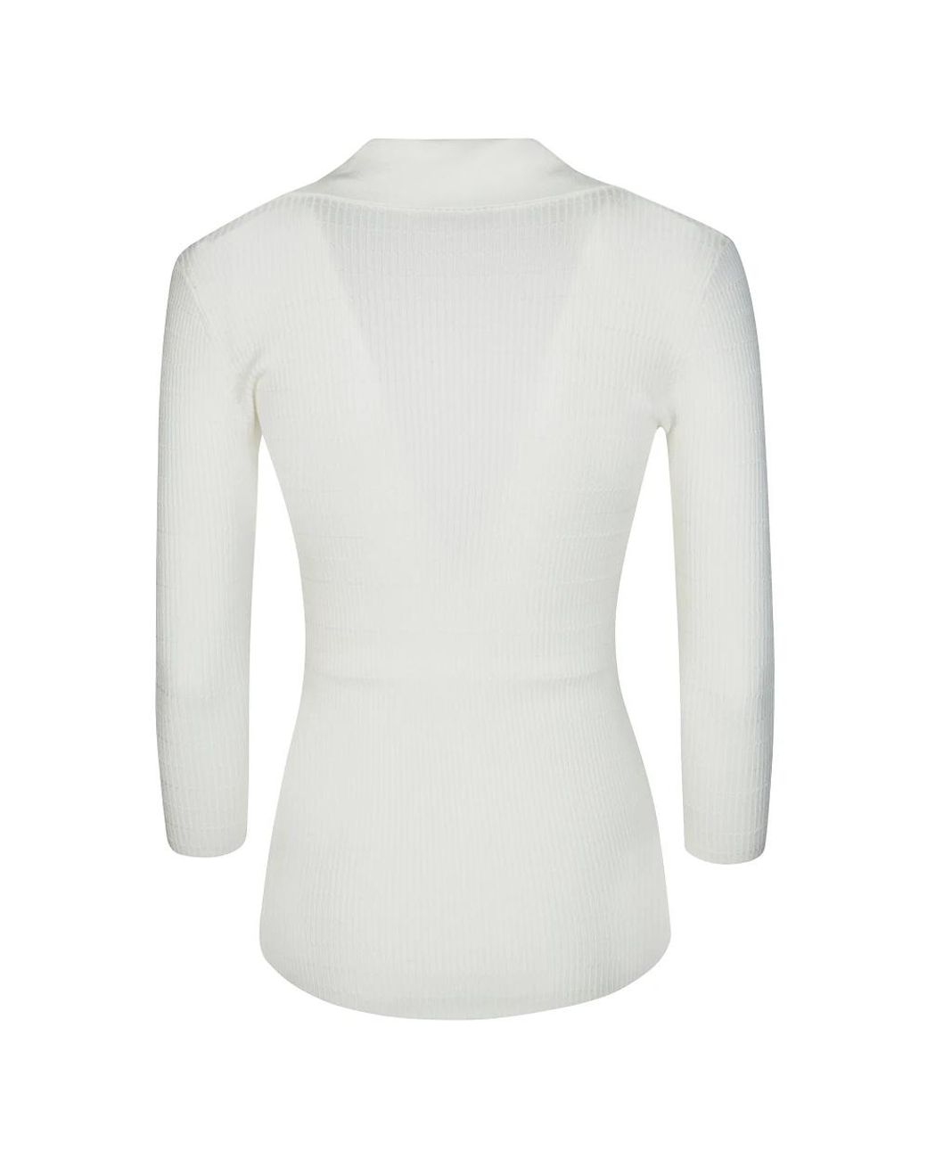 Elisabetta Franchi Gray V-Neck Knitwear