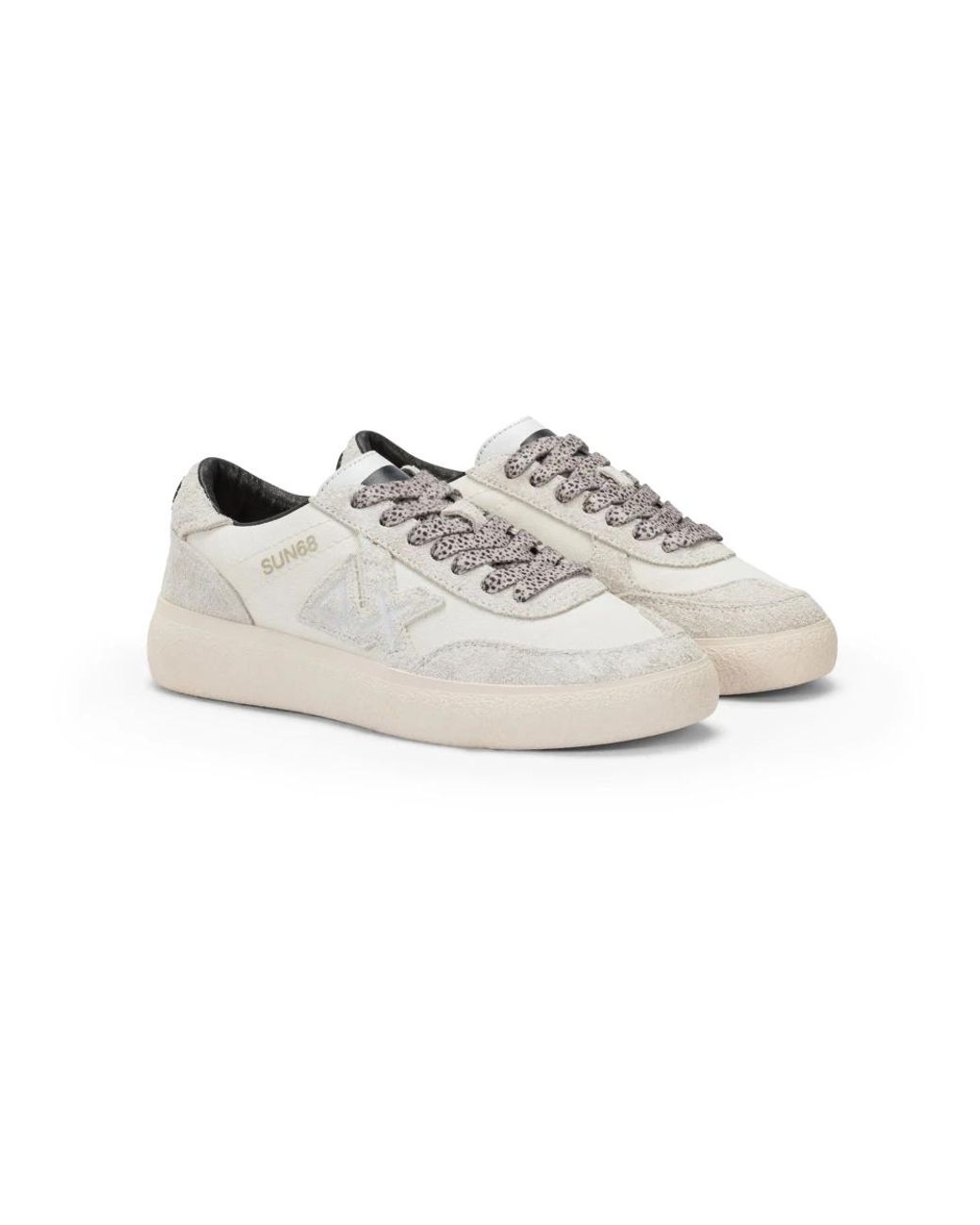 Sun 68 White Sneakers