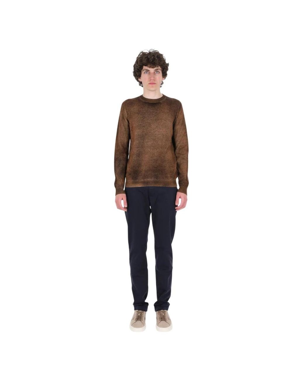 Avant Toi Brown Round-Neck Knitwear for men