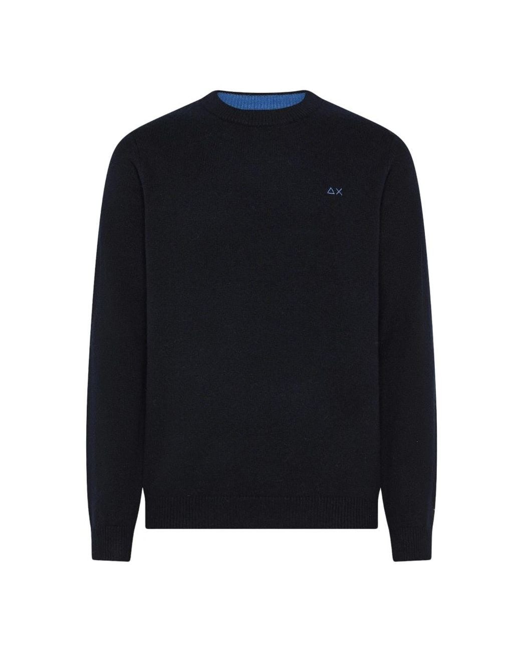 Sun 68 Blue Round-Neck Knitwear for men