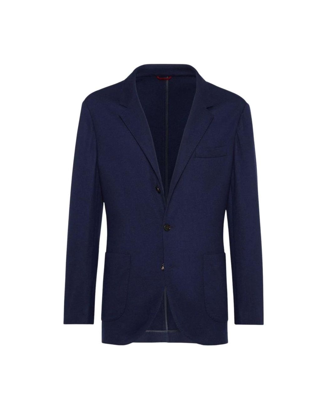 Brunello Cucinelli Jassen ,Blauw ,Kasjmier Kasjmier Jersey Jas Met Zakken in het Blue voor heren