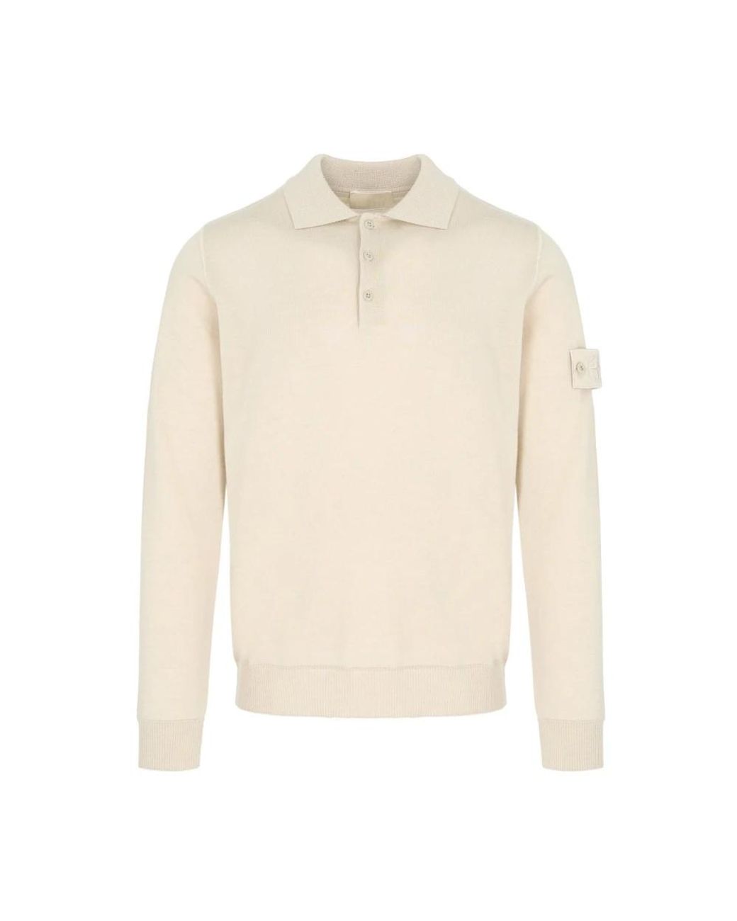 Stone Island White Polo Shirts for men