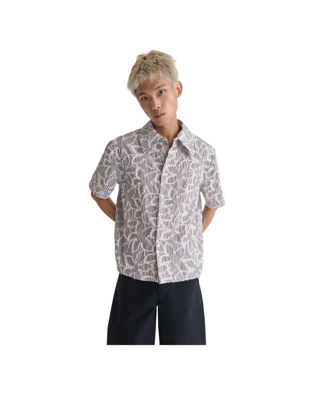 Séfr Gray Short Sleeve Shirts for men