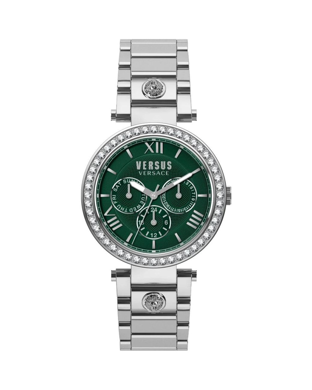 Versus Accessoires ,Grijs ,Camden Market Roestvrijstalen Armbandhorloge in het Green