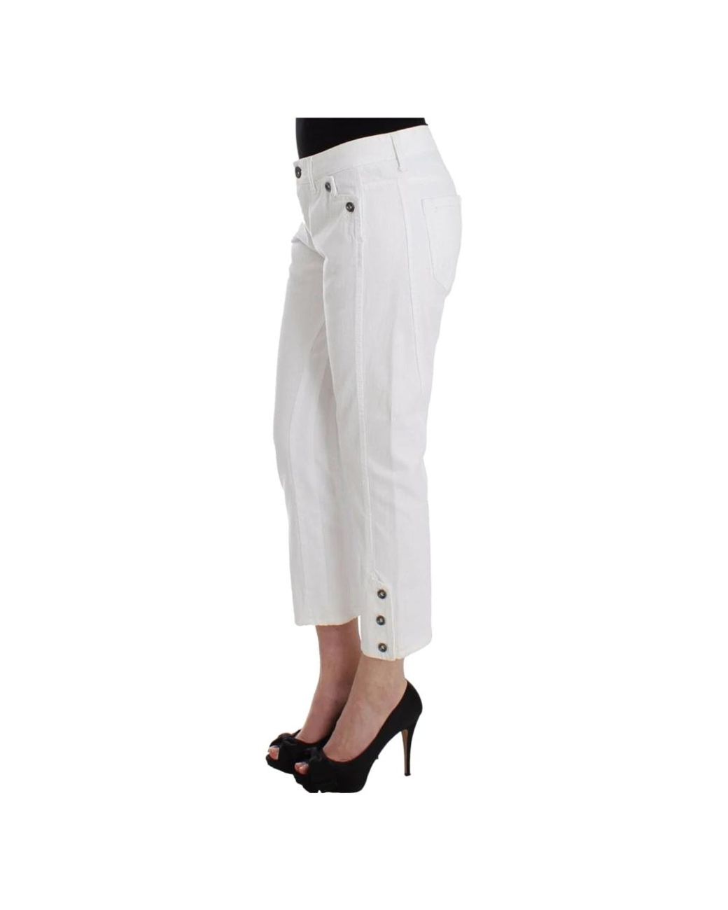 Ermanno Scervino Gray Cropped Trousers