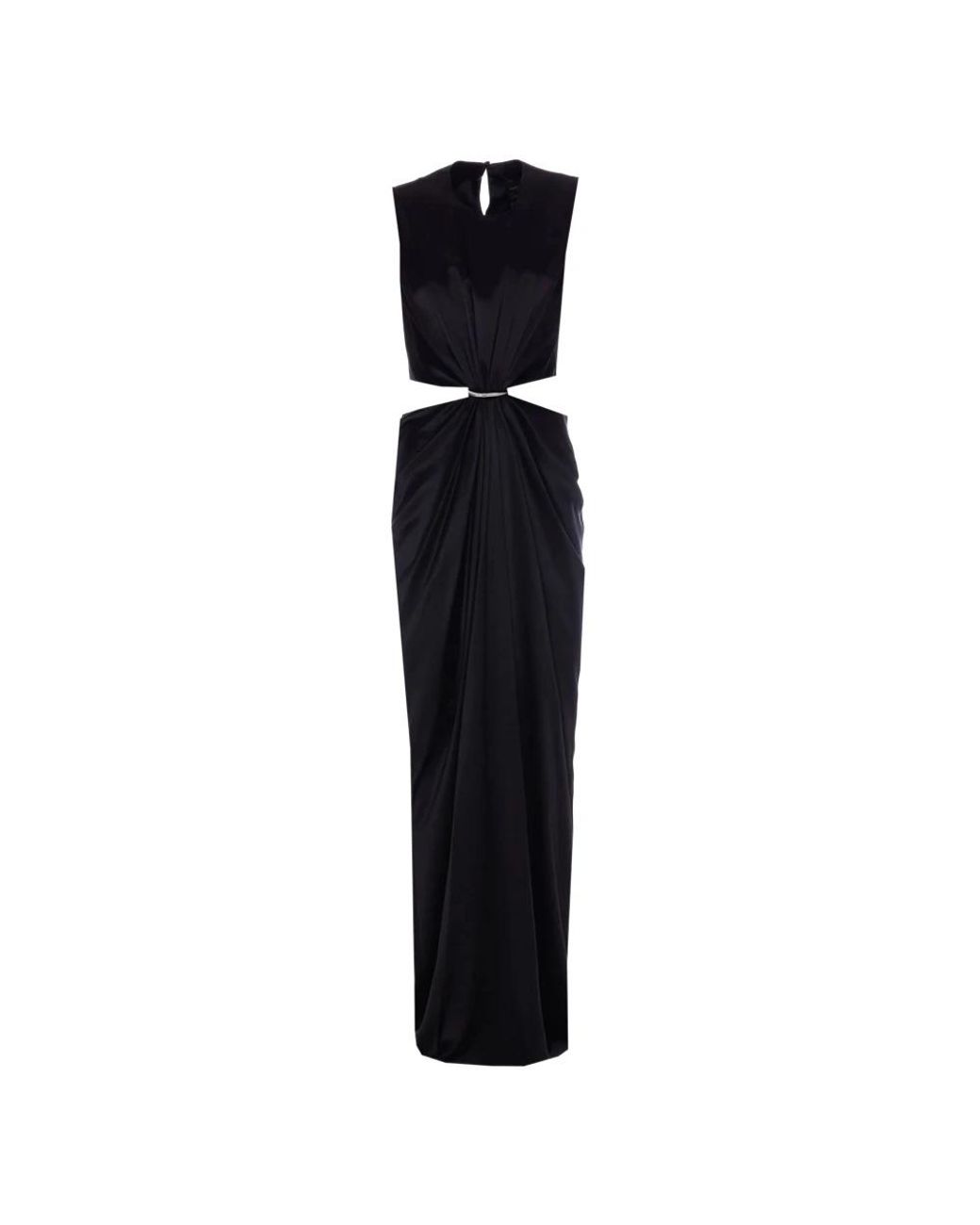 Max Mara Black Panaro Silk Satin Dress