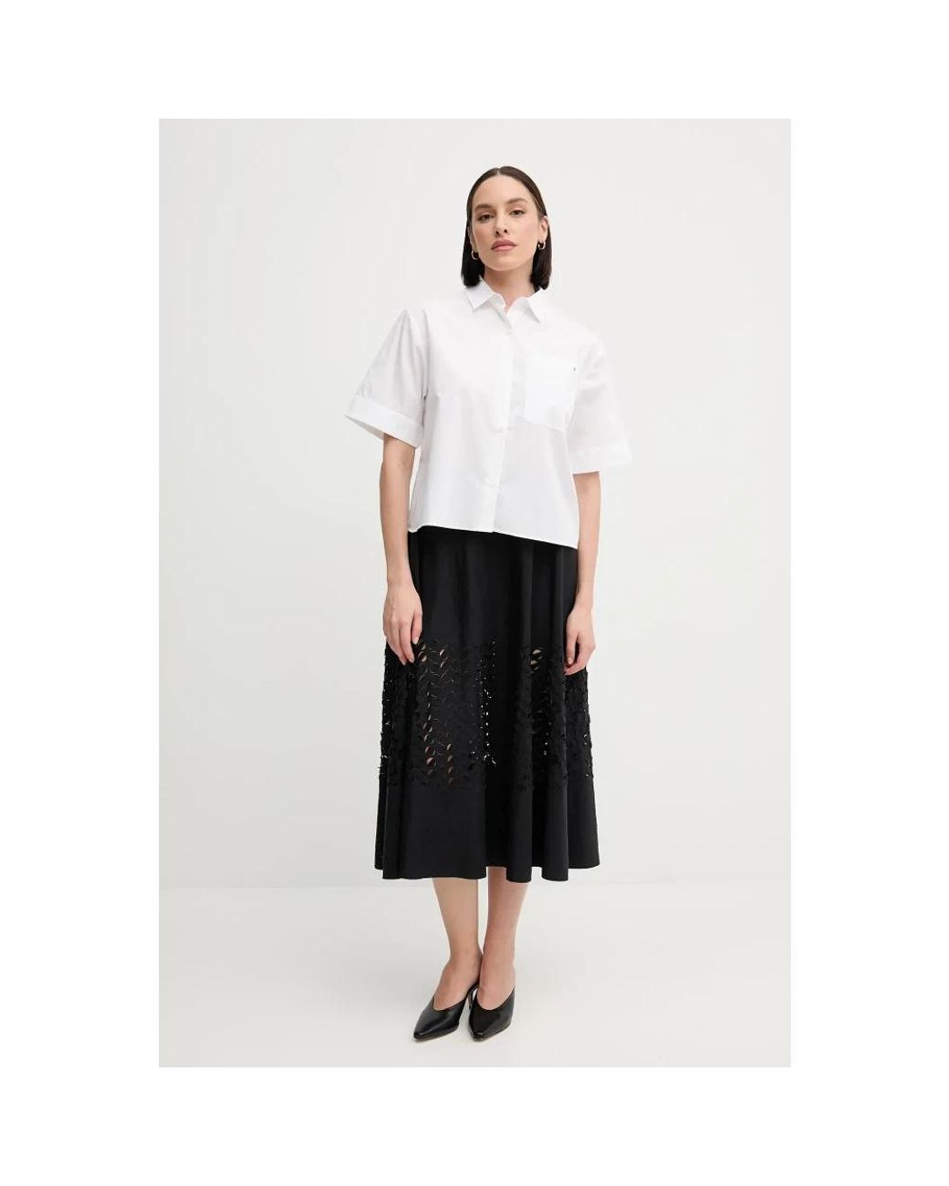 Midi Skirts Sandro Ferrone de color Black