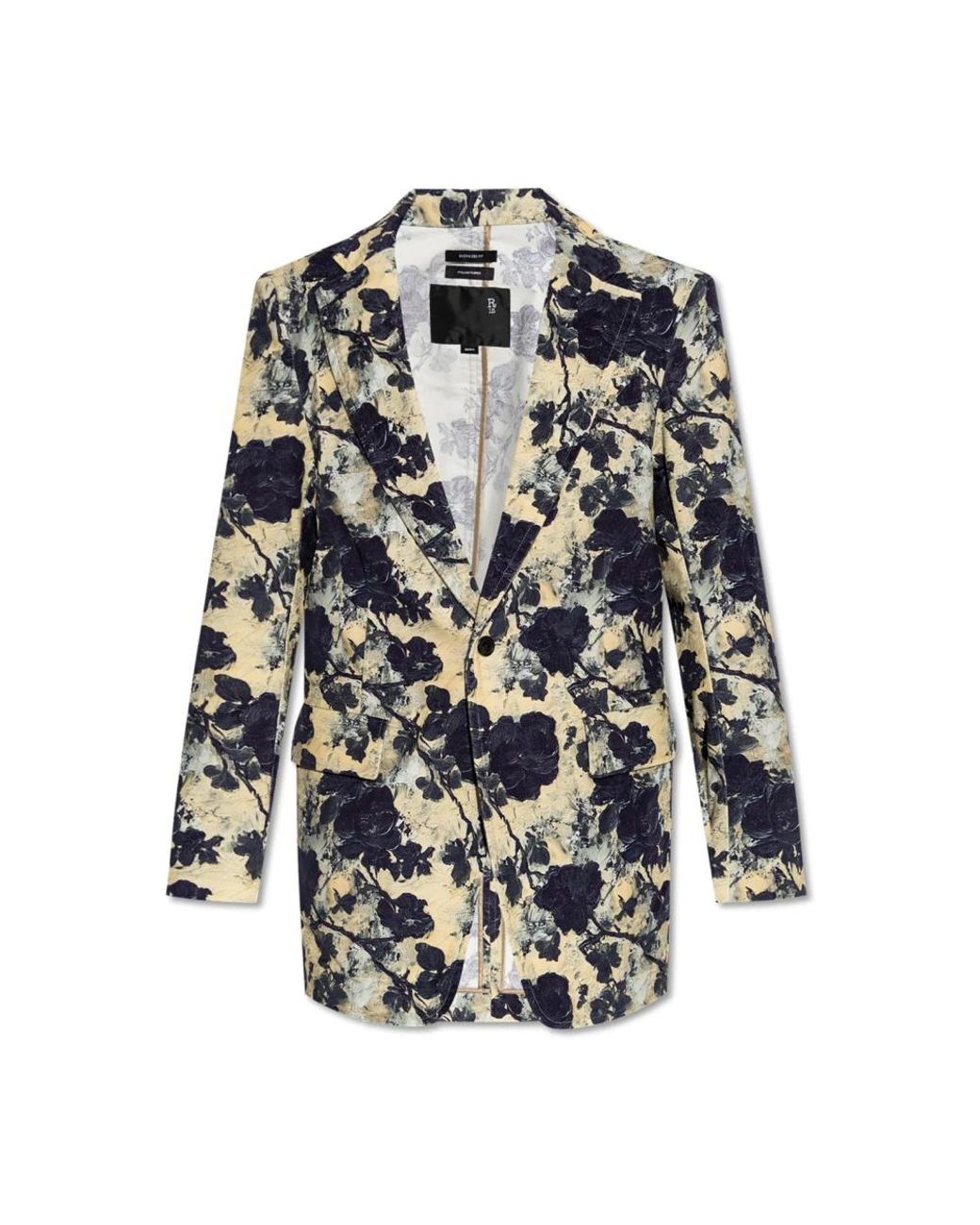 R13 Jassen ,Blazer Met Bloemenmotief in het Blue