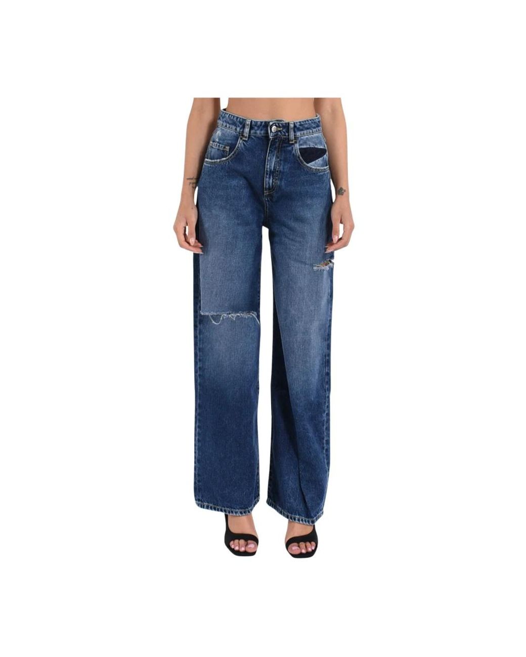 ICON DENIM Blue Straight Fit Jeans