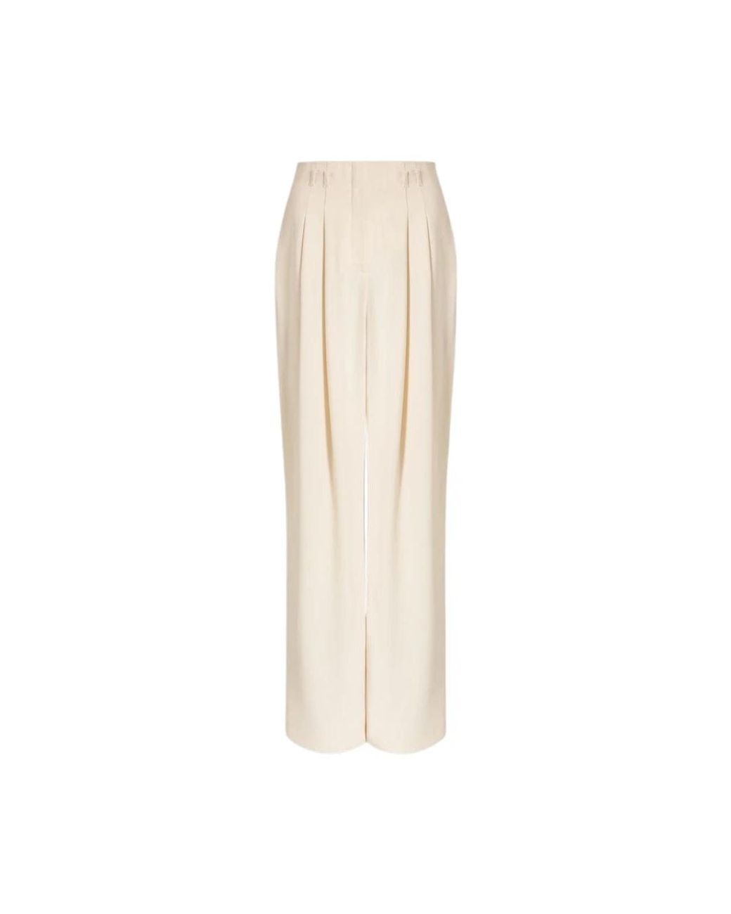 Alberta Ferretti Natural Wide Trousers