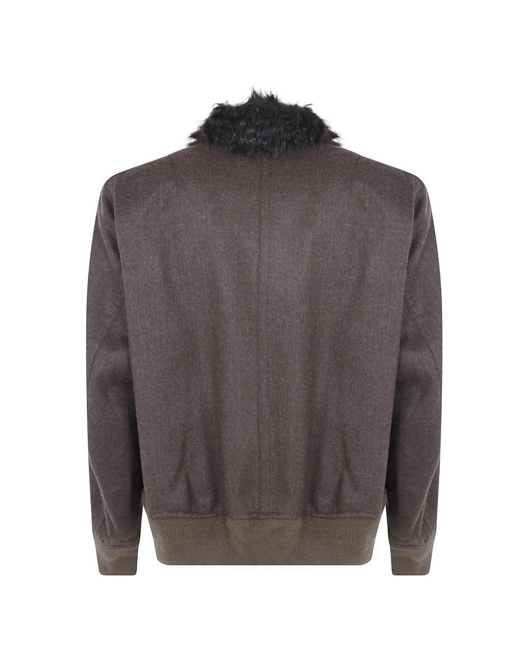 Sacai Gray Faux Fur & Shearling Jackets for men