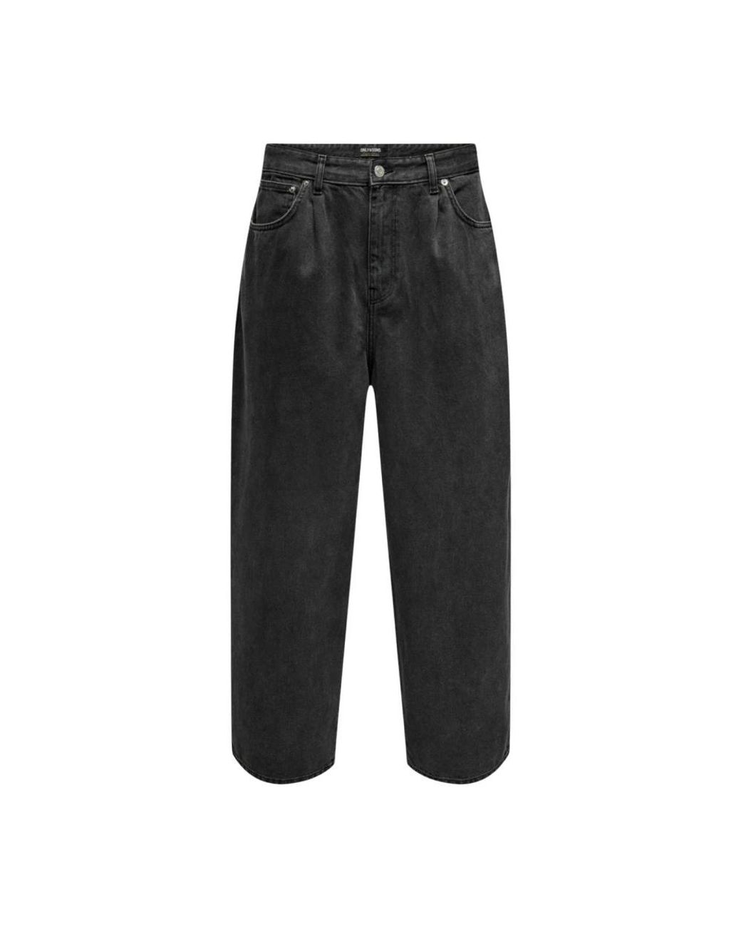 Only & Sons Black Loose Fit Jeans for men