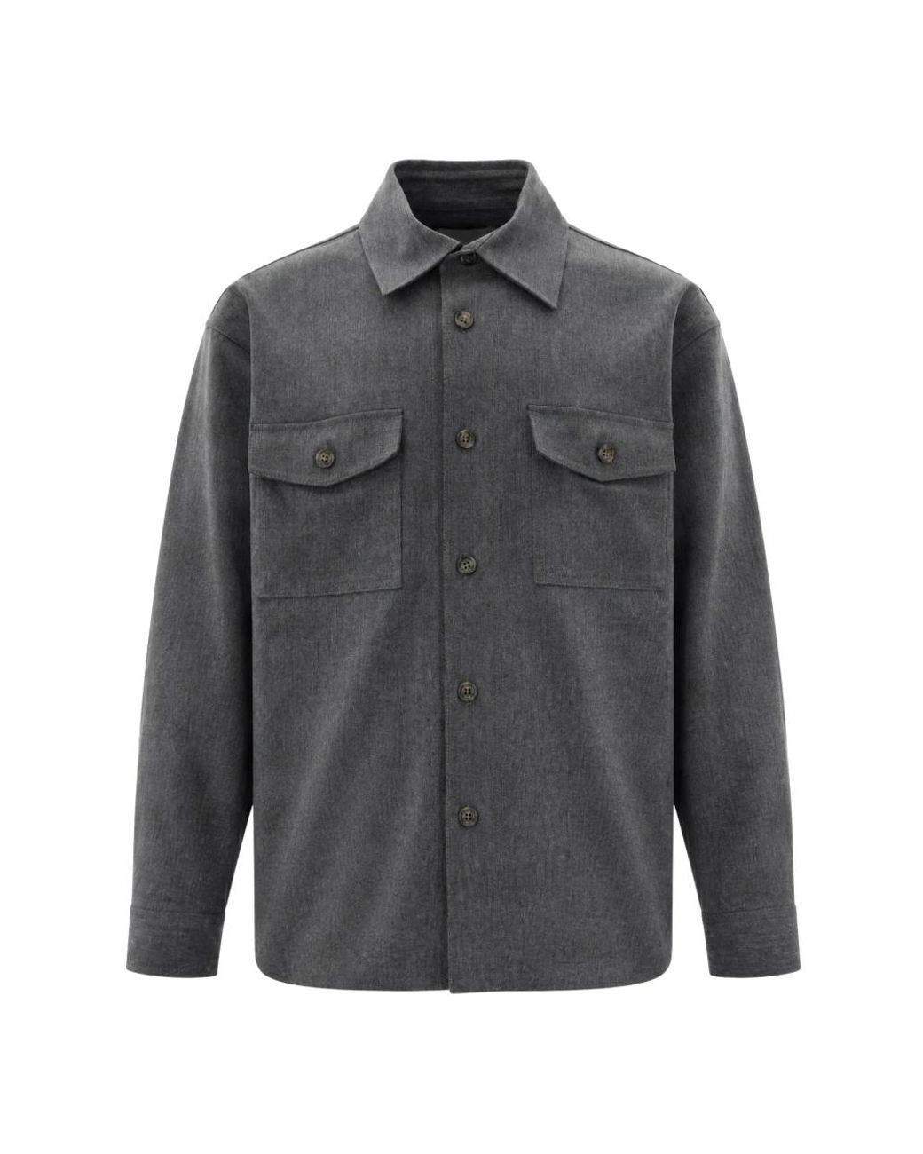Paolo Pecora Gray Casual Shirts for men
