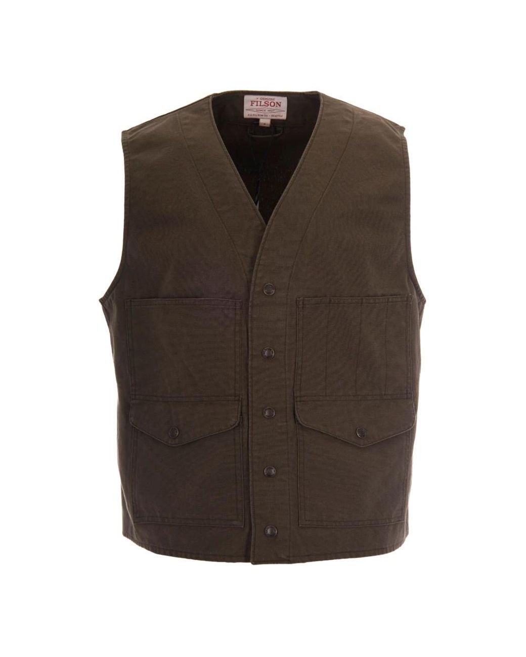 Filson Brown Waistcoats for men