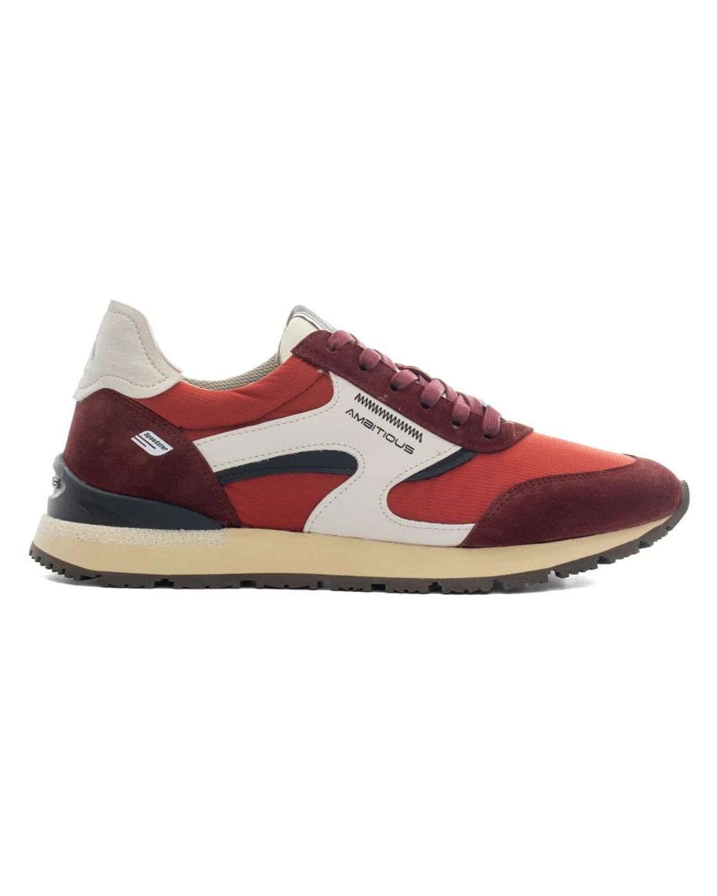 Ambitious Schoenen ,Rood ,Leer Speedster Retro Runner in het Red voor heren