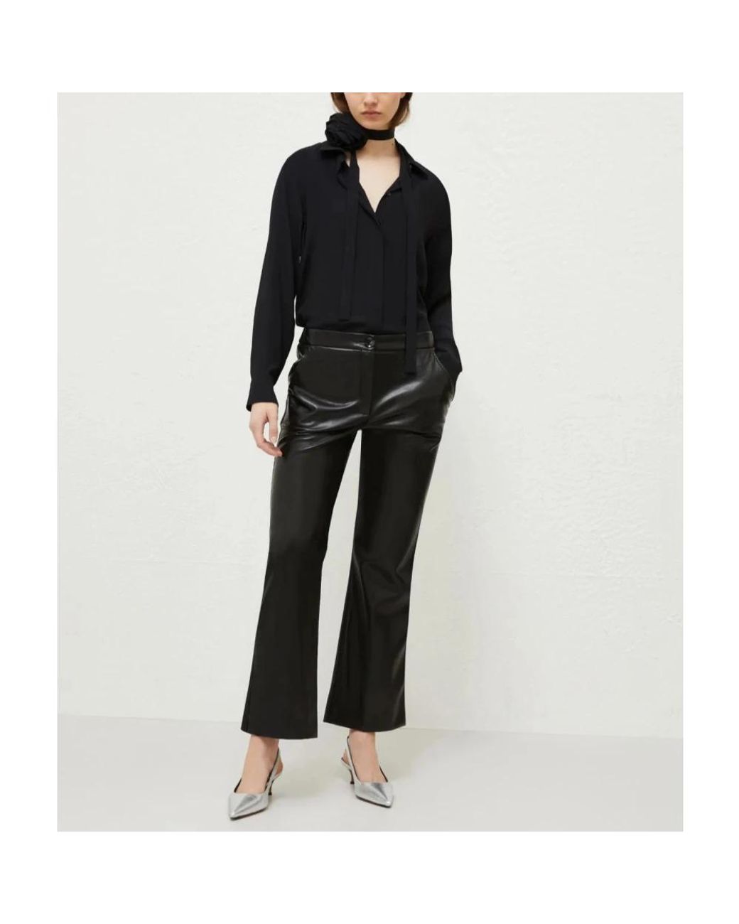Marella Black Wide Trousers