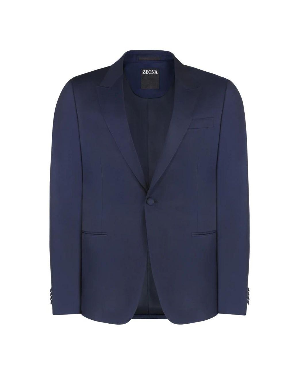 Zegna Blue Single Breasted Suits for men