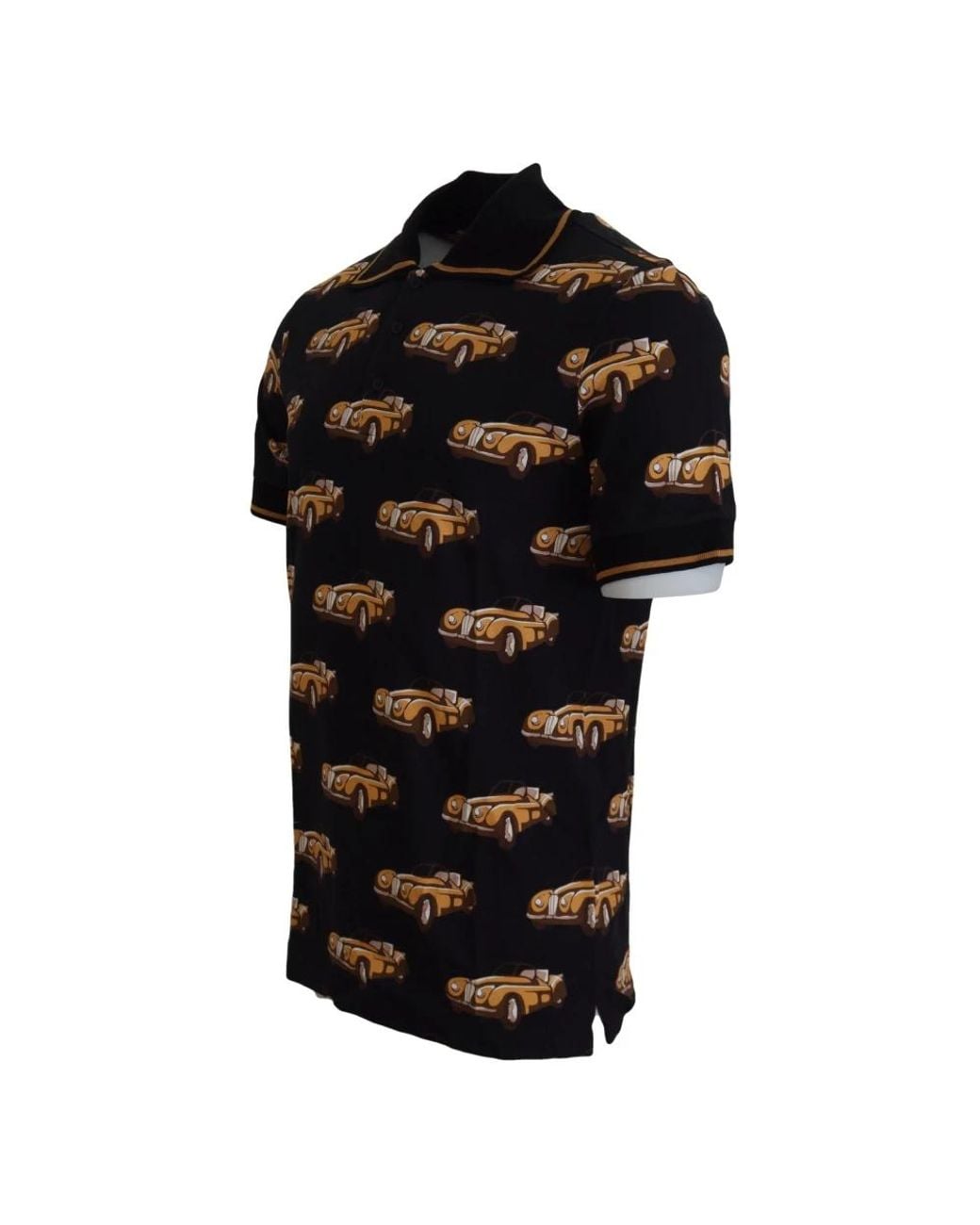 Dolce & Gabbana Black Polo Shirts for men