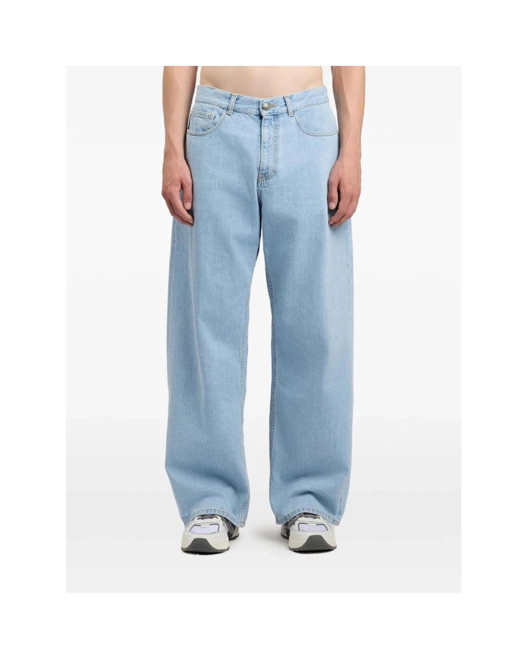 Palm Angels Blue Loose Fit Jeans for men