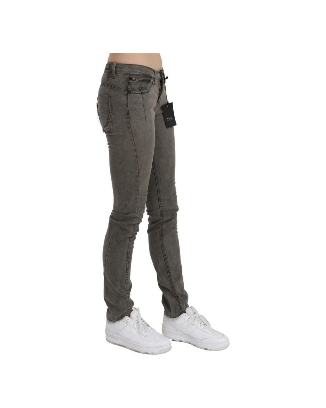 CoSTUME NATIONAL Gray Straight Fit Jeans