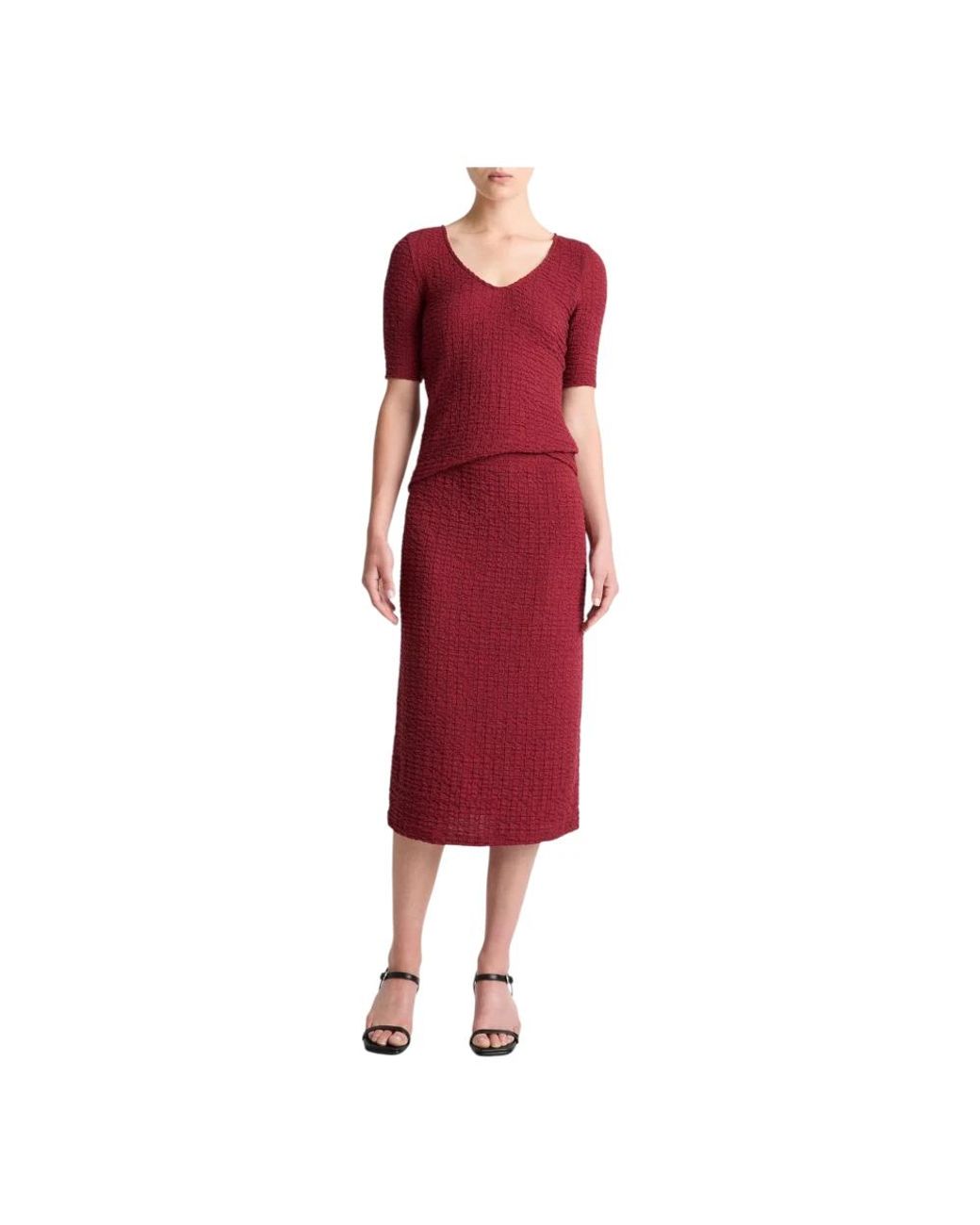 Vince Red Midi Skirts