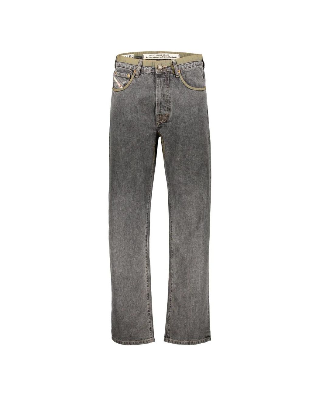 DIESEL Gray Straight Jeans for men