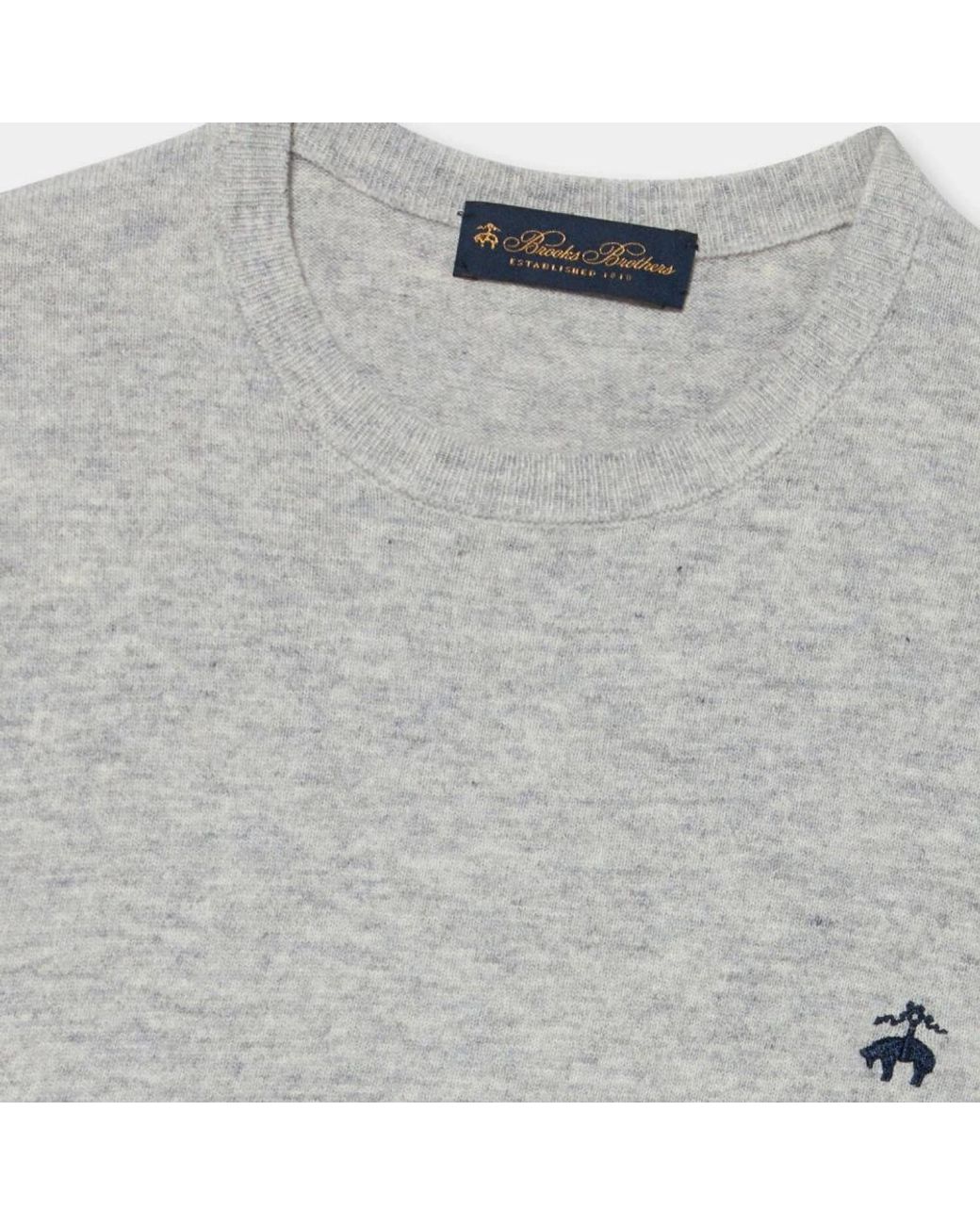 Brooks Brothers Gray Round-Neck Knitwear for men