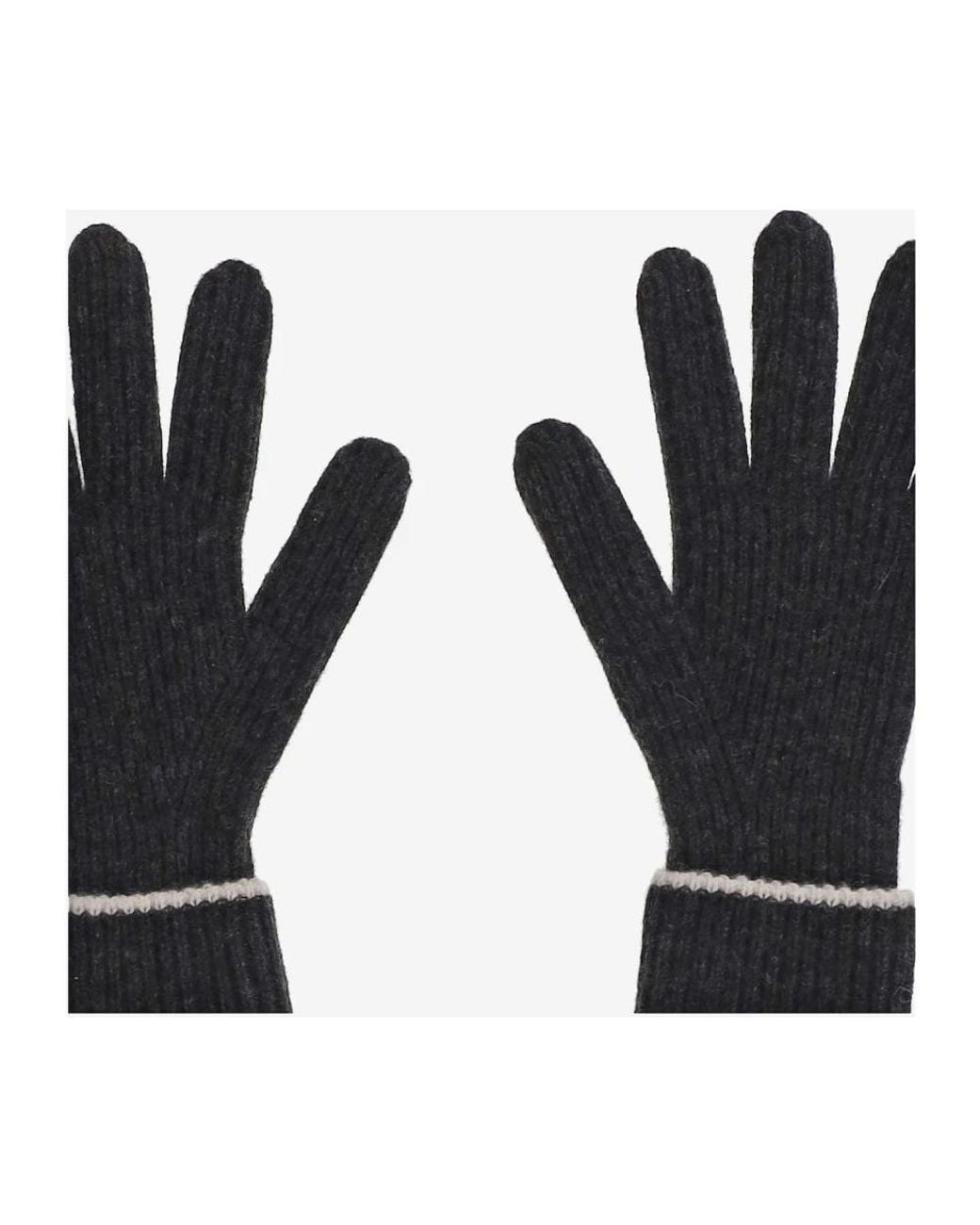 arch4 Black Gerippte Kaschmirhandschuhe