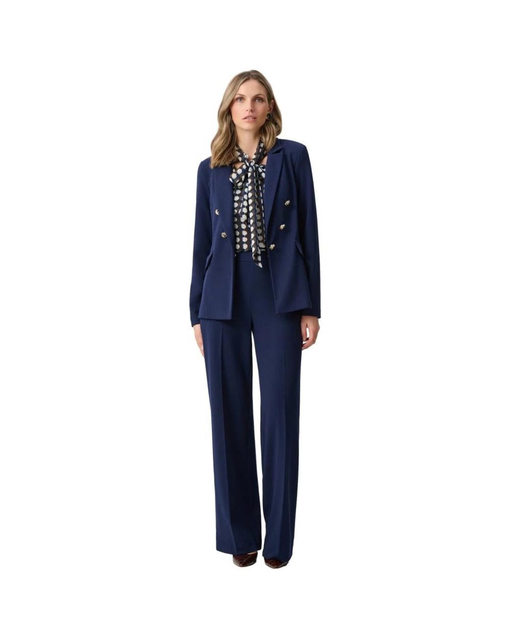 Joseph Ribkoff Blue Wide Trousers