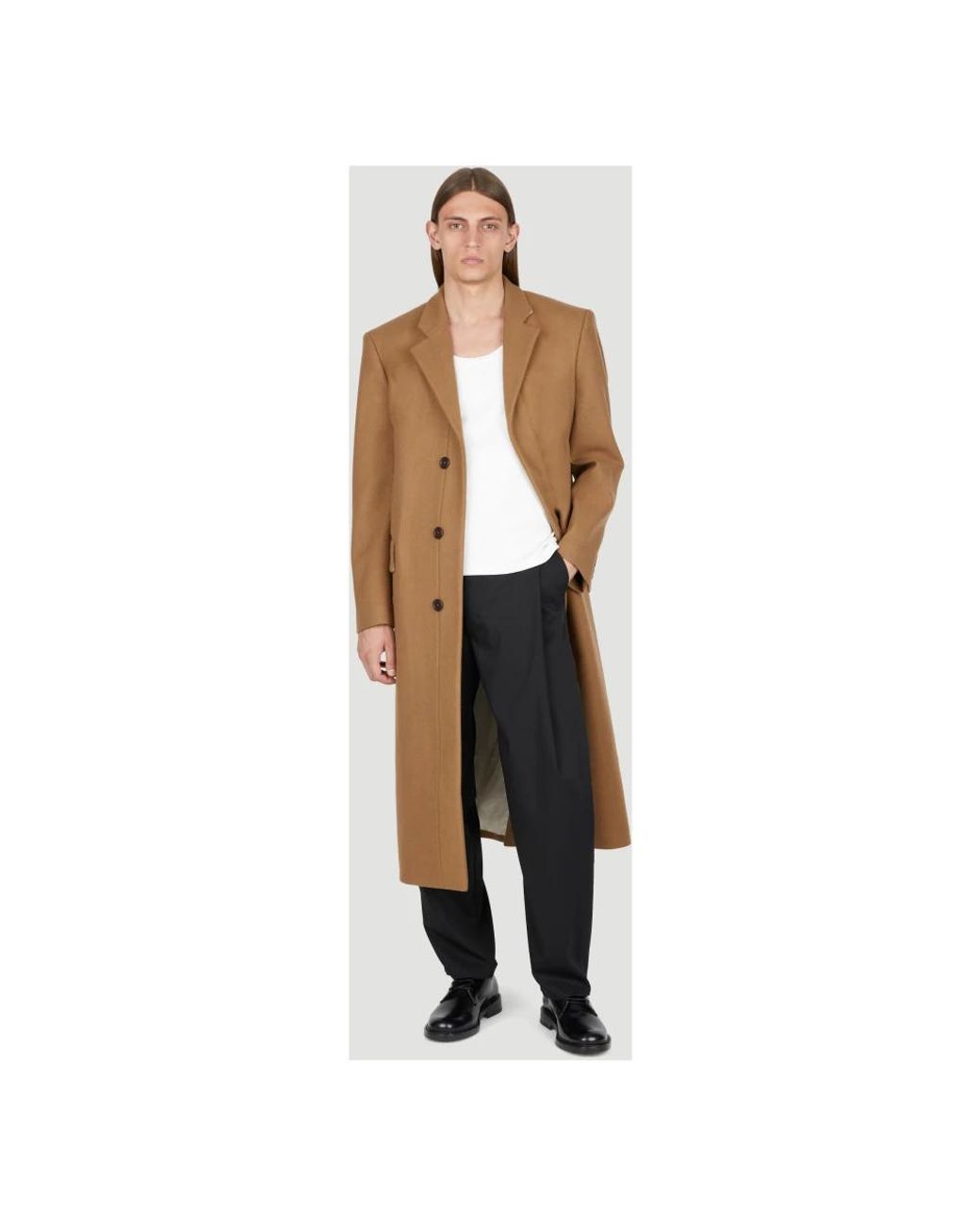 Diomene Natural Single-Breasted Coats for men