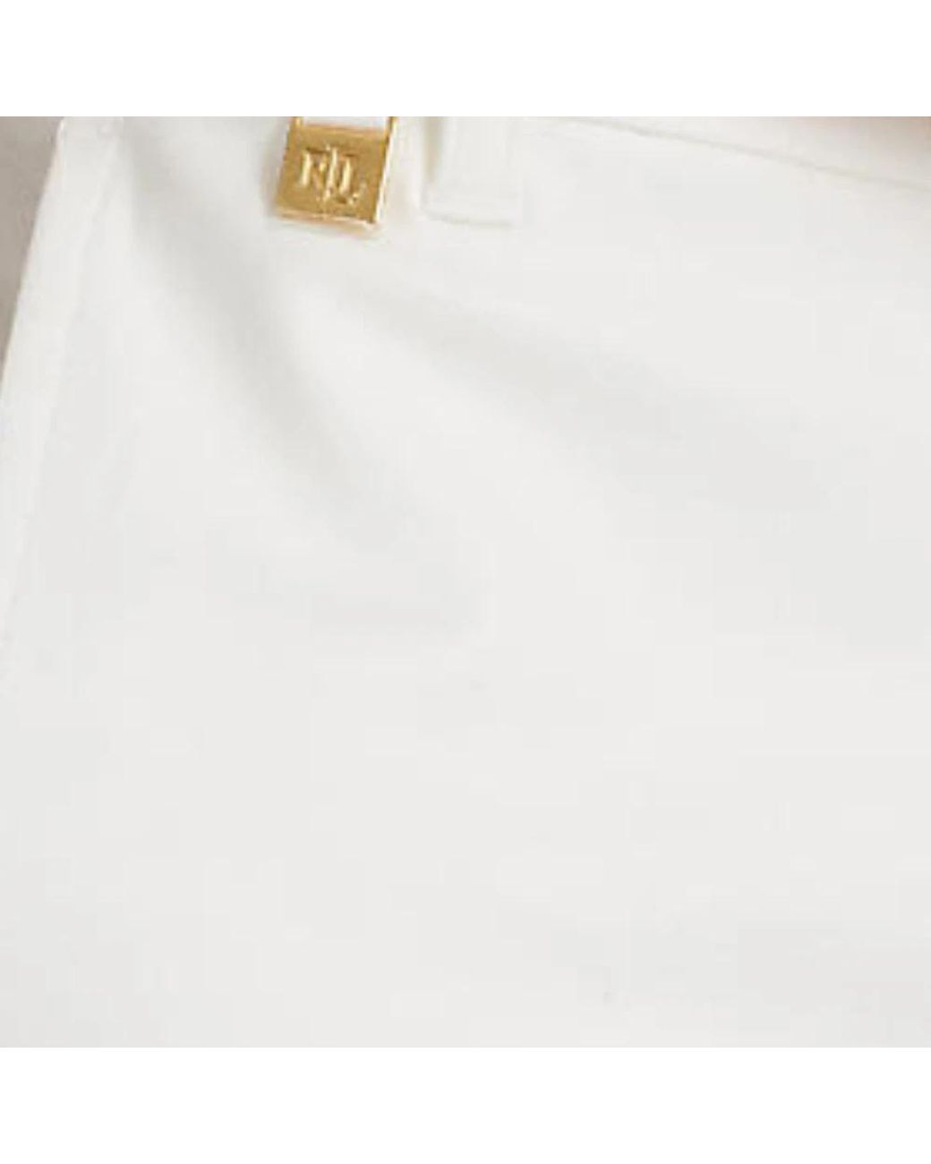 Ralph Lauren White Slim-Fit Trousers