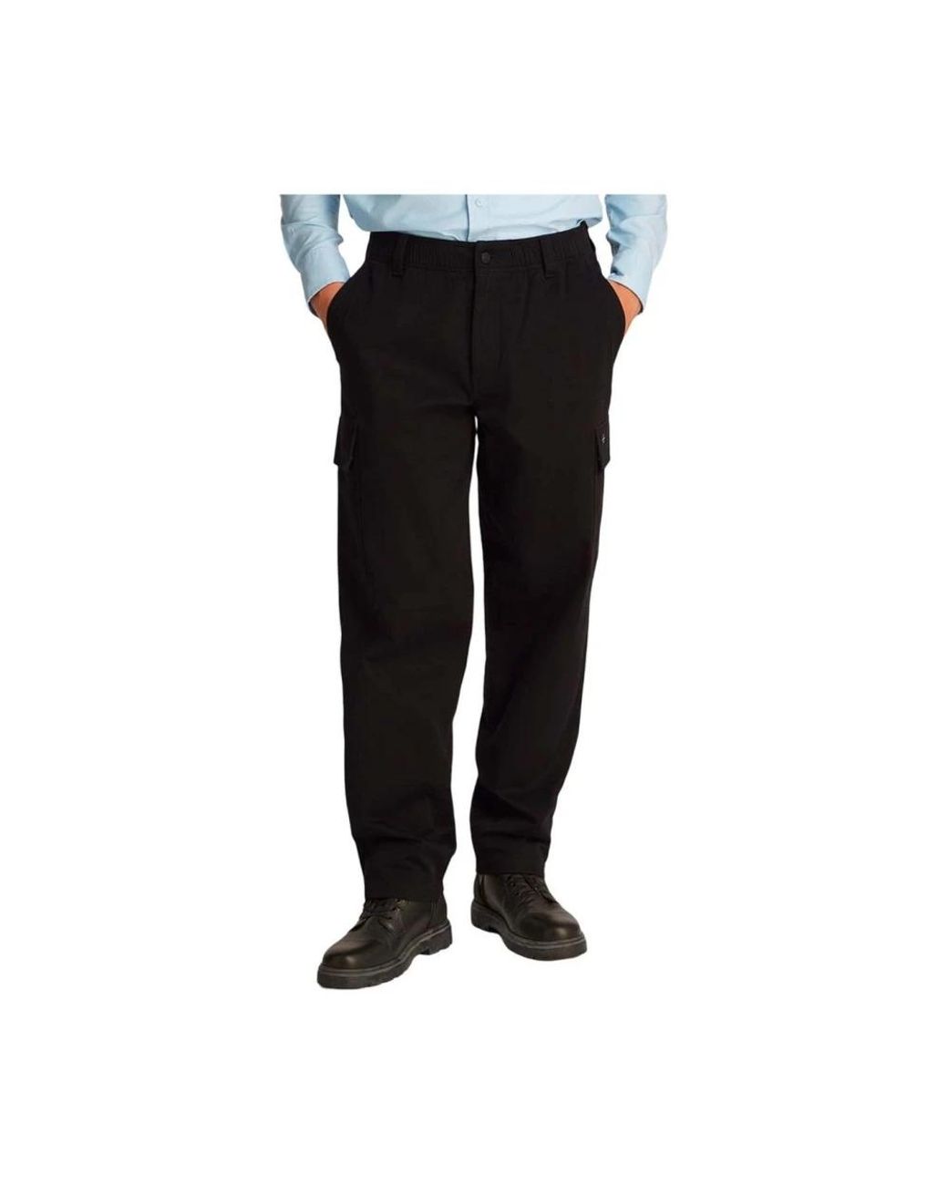Calvin Klein Black Straight Trousers for men