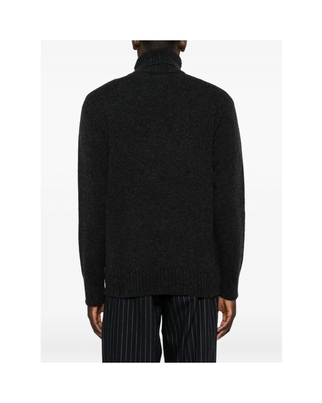 Amaranto Black Turtlenecks for men
