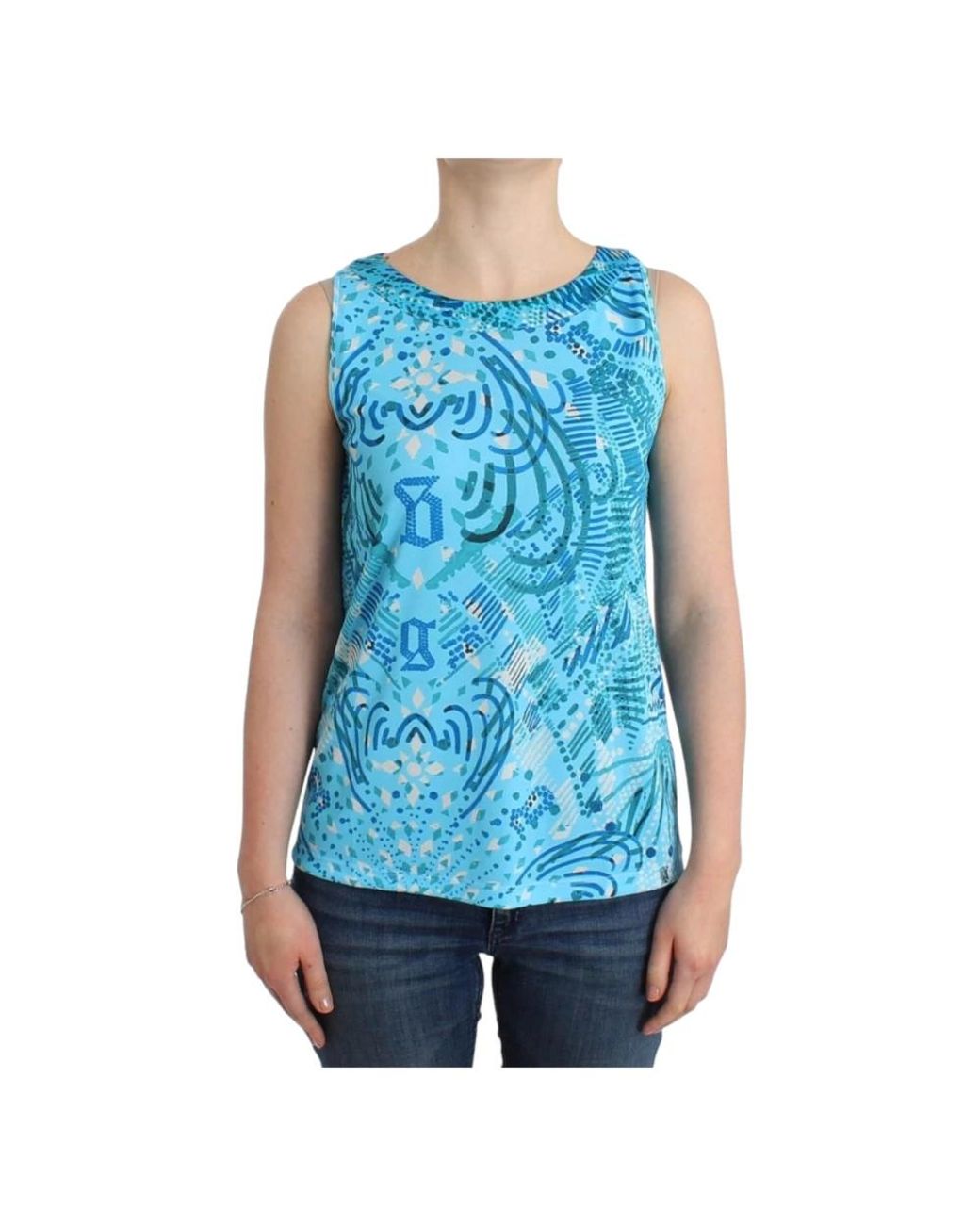 John Galliano Blue Sleeveless Tops