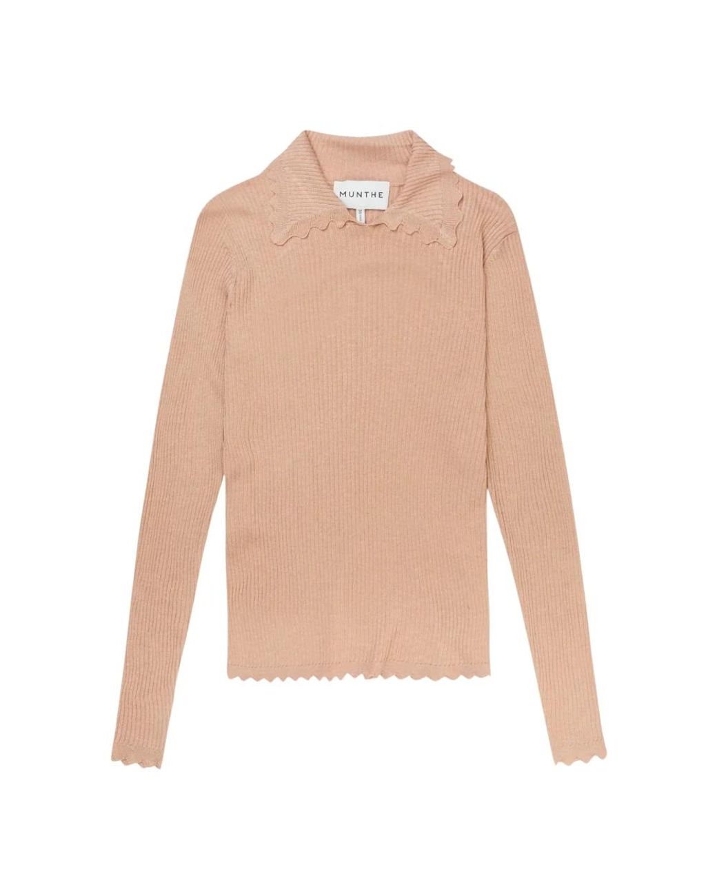 Munthe Natural Round-Neck Knitwear