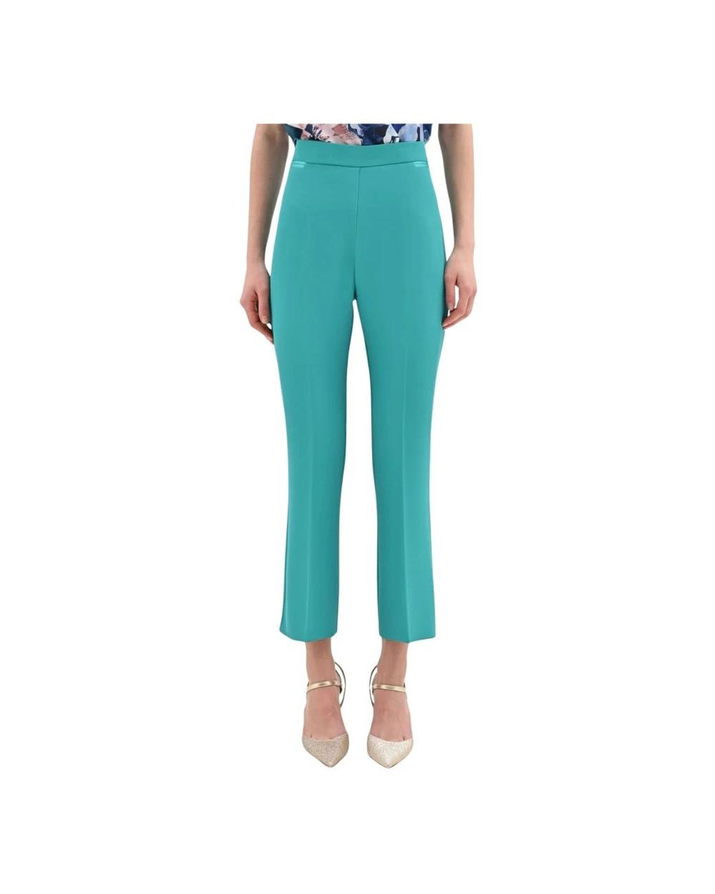 Rinascimento Blue Cropped Trousers