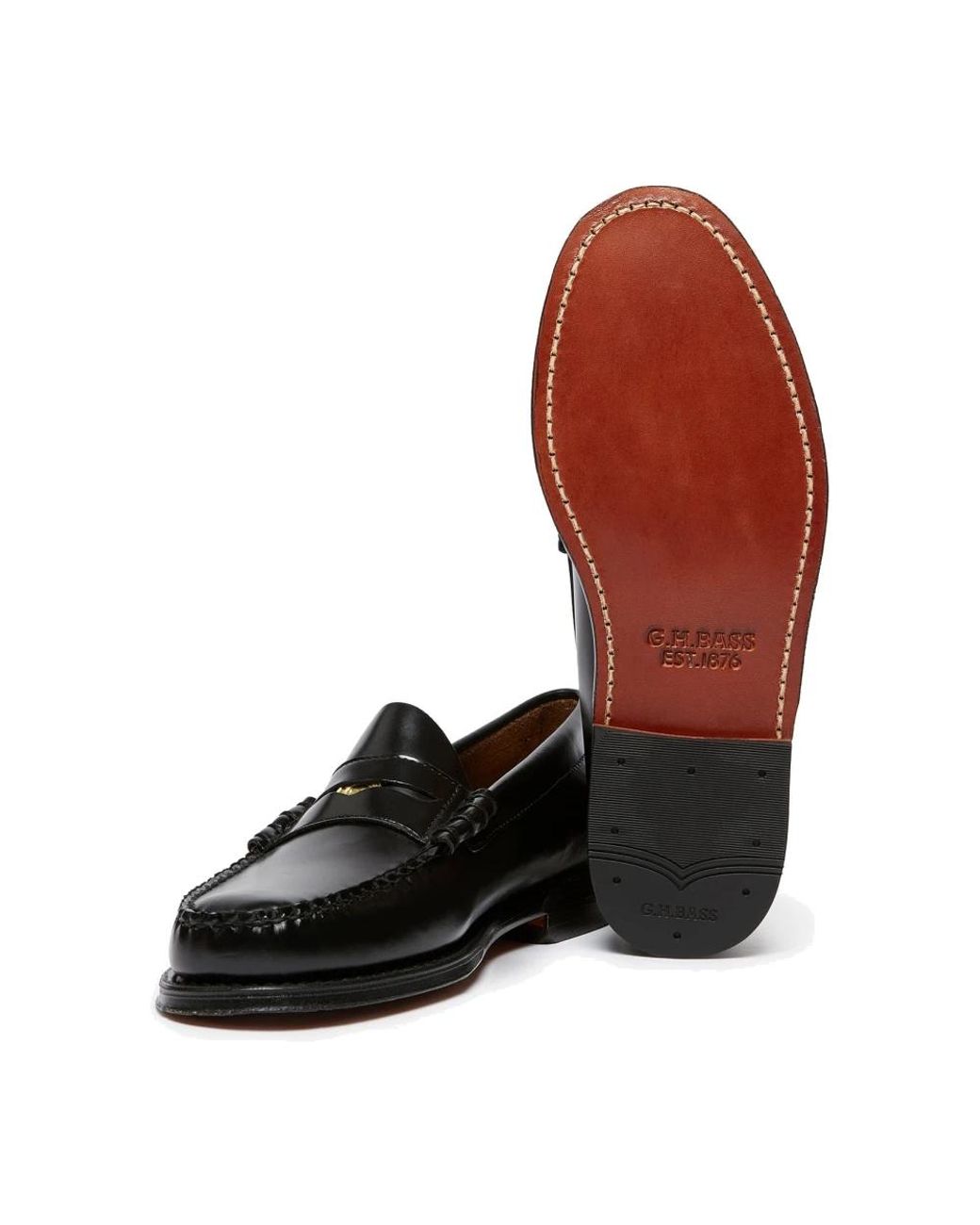 G.H.BASS Black Loafers for men