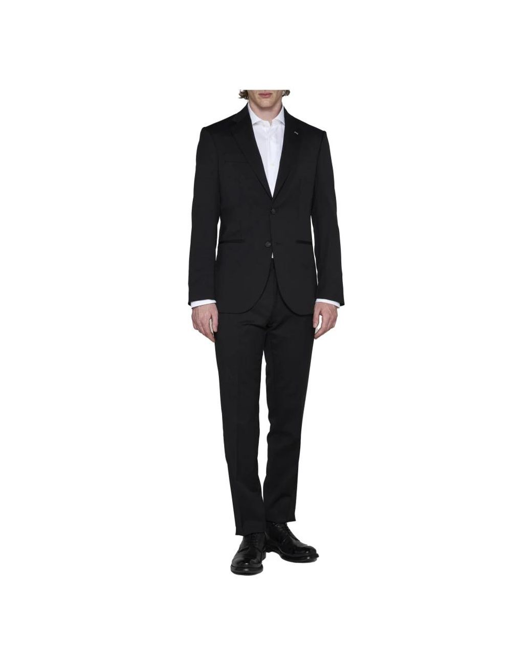 D4.0 Black Single Breasted Suits for men