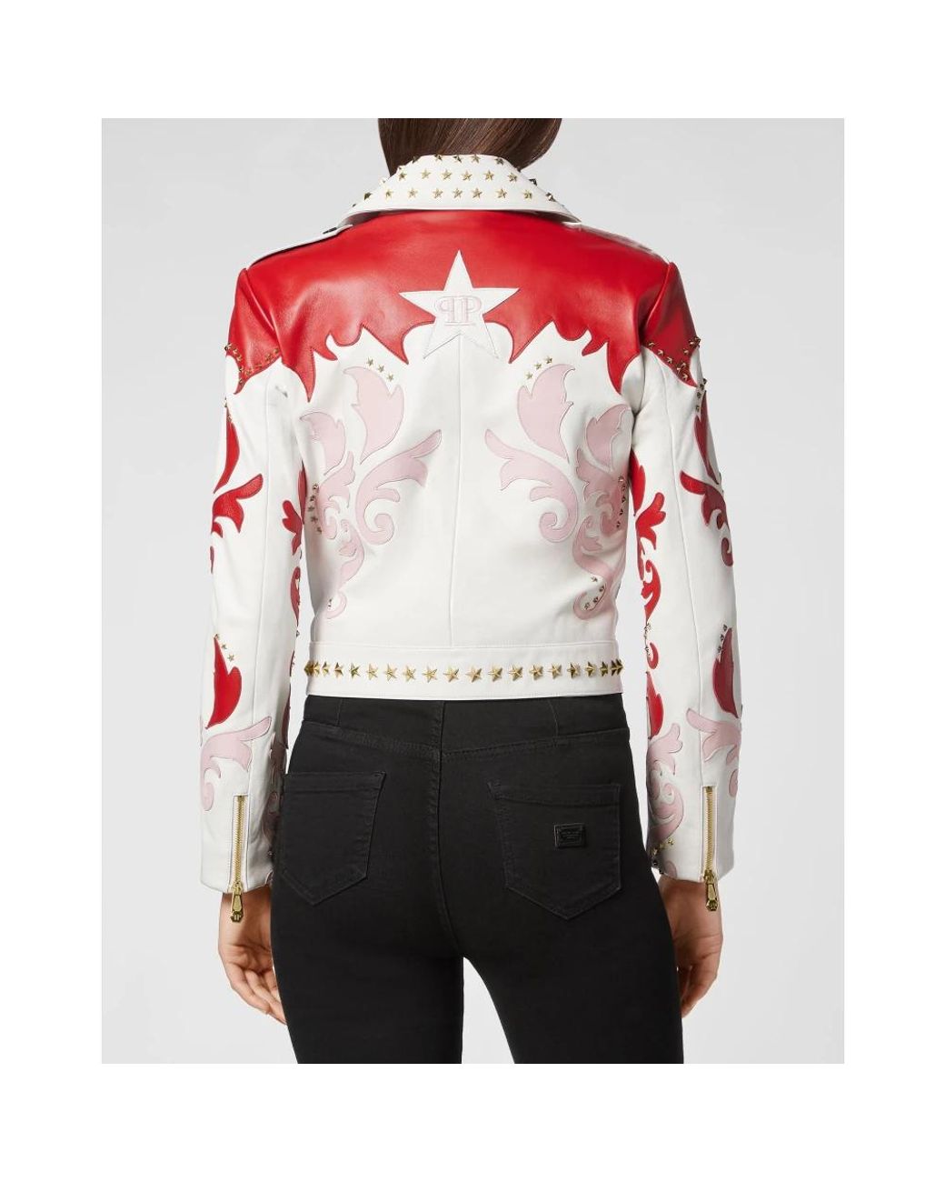 Leather Jackets Philipp Plein de color Red